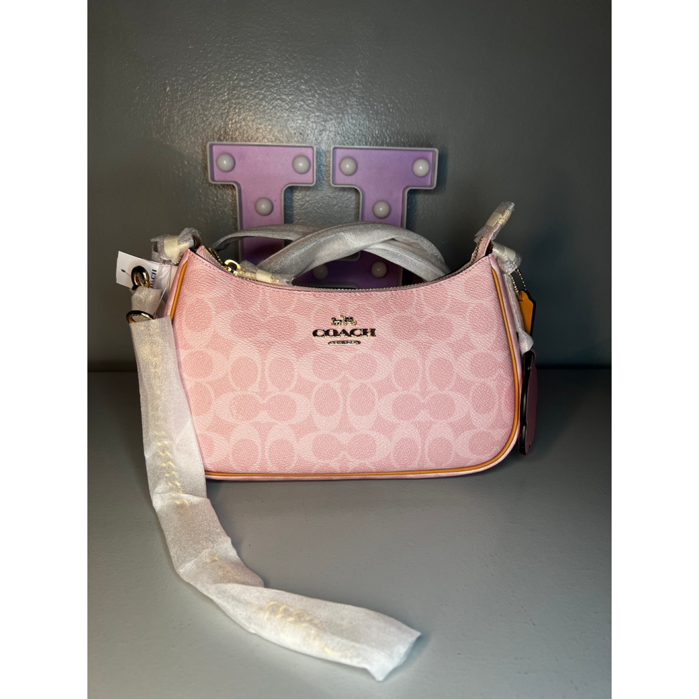 Coach Teri Shoulder Bag In Signature Canvas With Charms